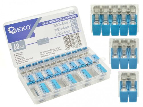 Geko 60db-os elektromos vezeték összekötő készlet WAGO G03080