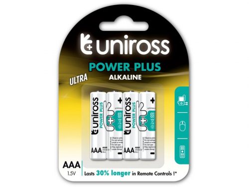 UNIROSS AAA/mikro tartós alkáli elem 1,5 V (4 db)