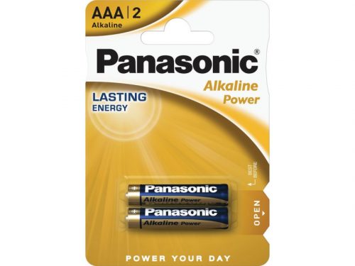 PANASONIC AAA/mikro tartós alkáli elem 1,5 V (2 db)