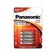 PANASONIC AAA/mikro szuper tartós alkáli elem 1,5 V (4 db)