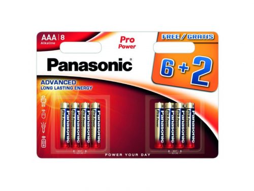 PANASONIC AAA/mikro szuper tartós alkáli elem 1,5 V (8 db)