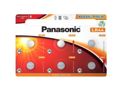 PANASONIC LR44 alkáli gombelem 1,5 V (6 db)