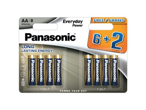 PANASONIC AA/ceruza tartós alkáli elem 1,5 V (8 db)