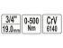 YATO Nyomatékkulcs 3/4" 0-500 Nm CrV