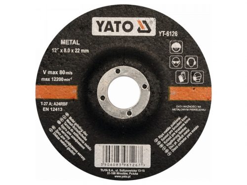 YATO Tisztítókorong fémre 125 x 8,0 x 22,2 mm