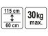 YATO Teleszkópos támasztó rúd 600-1150 mm Max . 30 kg