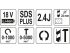 YATO Akkus fúrókalapács SDS-Plus 2,4 J 18 V Li-Ion (akku + töltő nélkül)