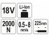 YATO Akkus kittkinyomó- és ragasztópisztoly 225 ml 18 V (akku és töltő nélkül)