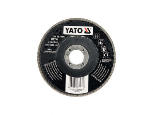 YATO Lamellás csiszolókorong lapos 125 x 22,2 mm / P36