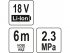 YATO Akkus magasnyomású mosó 23 bar 18 V Li-Ion (akku + töltő nélkül)